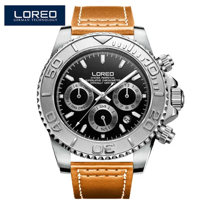 LOREO Professional Diving Watches for Man 200m Waterproof Automatic Watch Sapphire Screw Crown Date Luminous Relogio Masculino