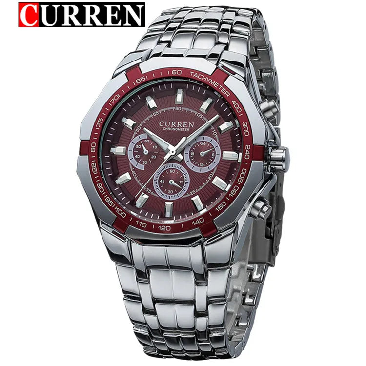 2018 New CURREN Watches Men Top Luxury Brand Hot Design Military Sports Wrist watches Men Digital Quartz Men Full Steel Watch