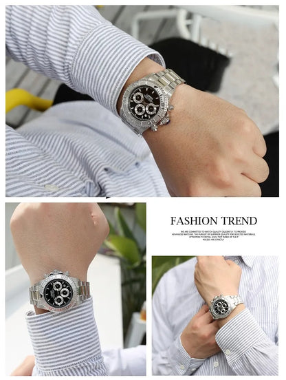 LOREO Professional Diving Watches for Man 200m Waterproof Automatic Watch Sapphire Screw Crown Date Luminous Relogio Masculino