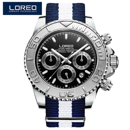LOREO Professional Diving Watches for Man 200m Waterproof Automatic Watch Sapphire Screw Crown Date Luminous Relogio Masculino
