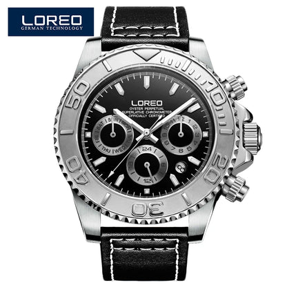 LOREO Professional Diving Watches for Man 200m Waterproof Automatic Watch Sapphire Screw Crown Date Luminous Relogio Masculino
