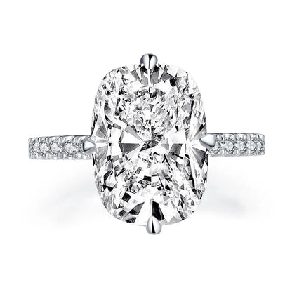 Cbtb Sterling Silver 925 Oval Real Moissanite Rings D Color Vvs1 6ct Women Wedding Luxury Diamond Rings Jewelry