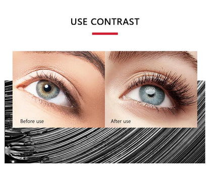 4D Mascara Lengthening Black Lash Eyelash Extension Eye Lashes Brush Beauty Makeup Long-wearing Waterproof Silver Color Mascara