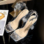 Transparentes  Luxury Diamond Clear Sandals for Women