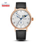 Seagull Men's Business Wristwatch Moon Phase Leather Luxury Automatic Mechannical Men's Watches 50M Waterproof relogio 6092
