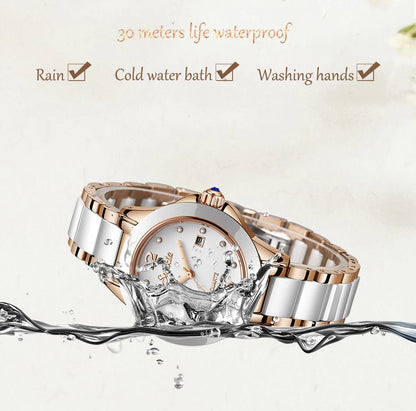 LIGE Brand Sunkta Women Watch 2020 Fashion Ladies Ceramic Wrist Watch Women Dress Watches Stainless Steel Waterproof Date Clock