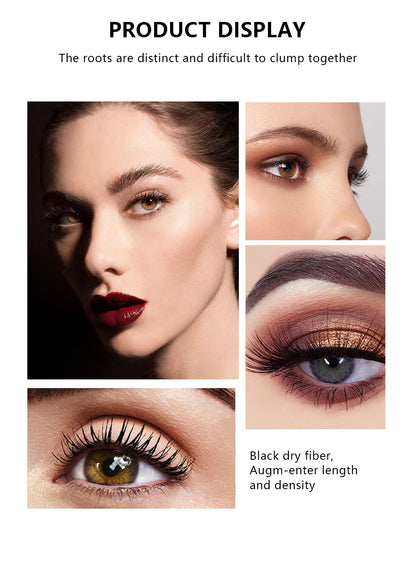 4D Mascara Lengthening Black Lash Eyelash Extension Eye Lashes Brush Beauty Makeup Long-wearing Waterproof Silver Color Mascara