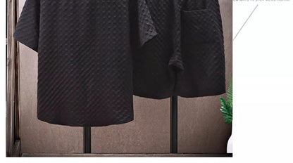 Thin sports leisure two-piece 2024 summer ice silk suit men's