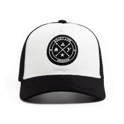 Summer Round Label Suede Baseball Cap Men's
