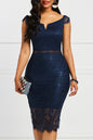 Factory Ready-Made Cross-Border European and American Evening Dress Short-Sleeved
