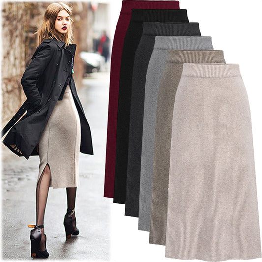 Skirt women's slimming mid-length plus size
