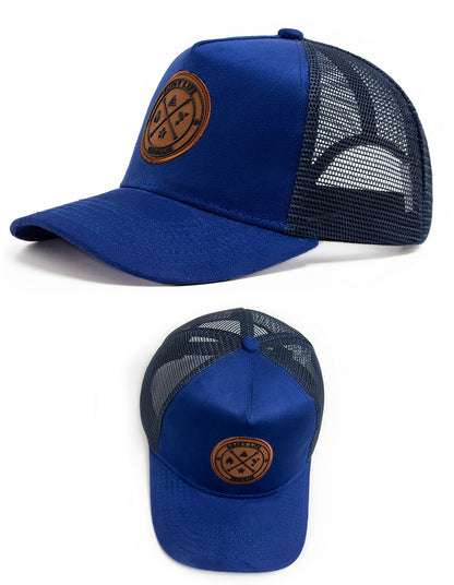 Summer Round Label Suede Baseball Cap Men's