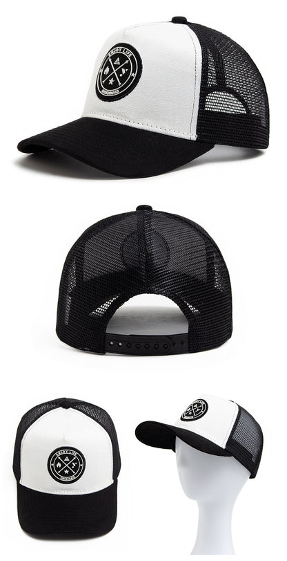 Summer Round Label Suede Baseball Cap Men's