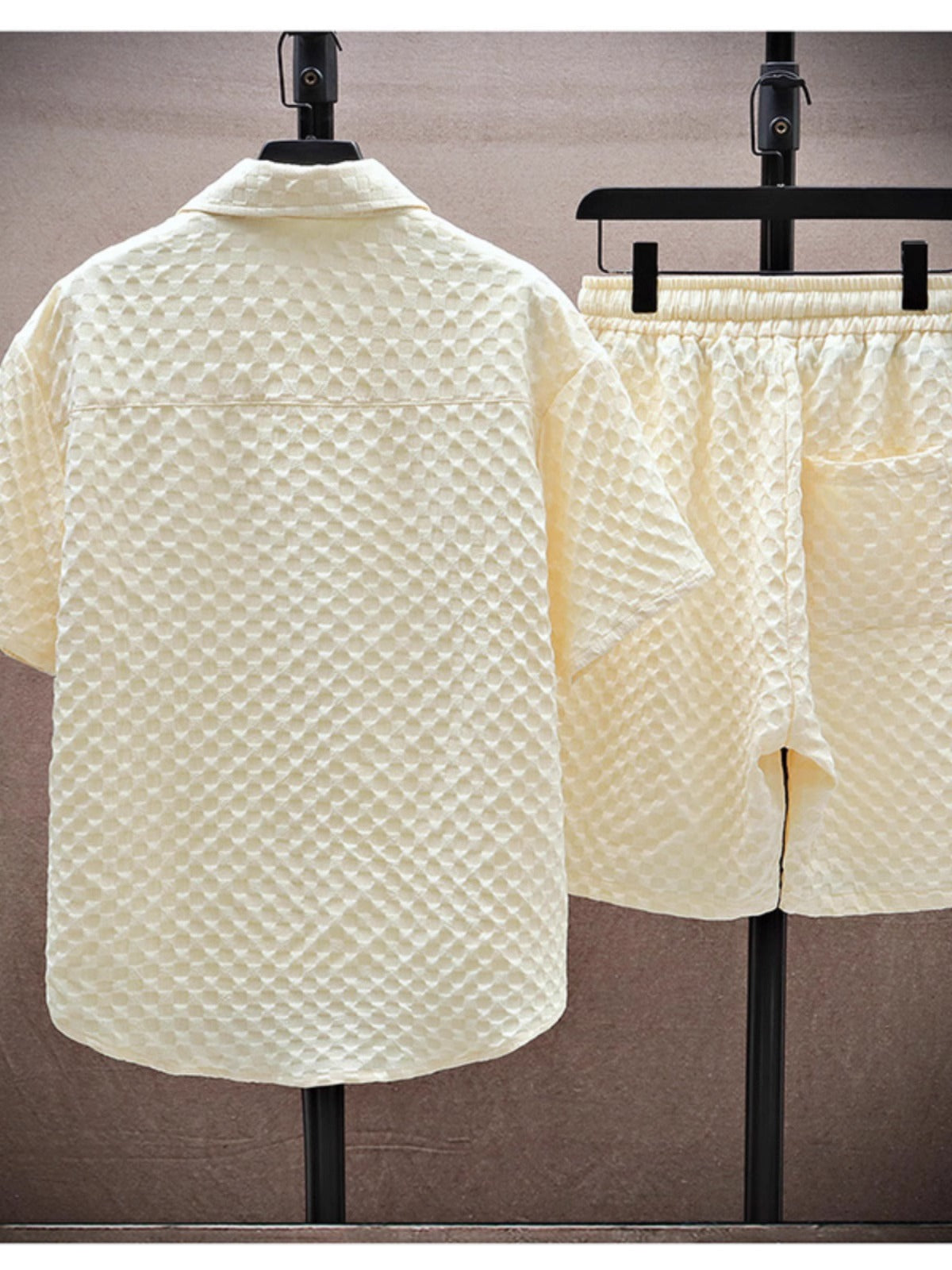 Thin sports leisure two-piece 2024 summer ice silk suit men's