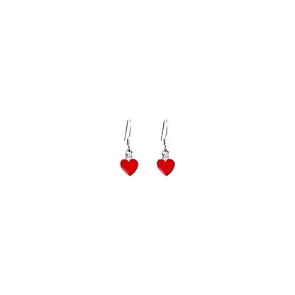 Classic Red Hearts Earrings, Playing Cards inspired Queen of Hearts | by lovedbynlanla