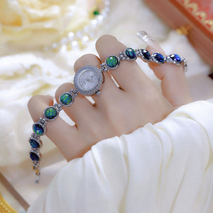 Gold Women Bracelet Watches Luxury Brand Dress Quartz Small Dial Ladies Wrist Watches Rhinestone Rose Gold Watches For Women