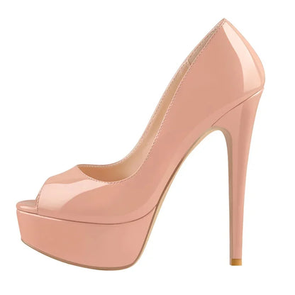 Crossdresser Sexy StilettosWomen Platform Peep Toe High Heel Sandals