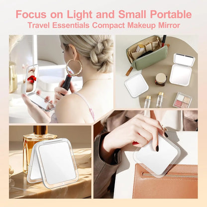 Compact Makeup Mirror with 30X Magnifying Travel Folding Pocket Cosmetic Mirror 30X Magnification Essentials Present for Girls