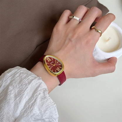 Fashion Brand Women Watch Snake Head Female Quartz Watches Luxury Gift Ladies Red Leather Strap Wristwatch Dropshipping Clock