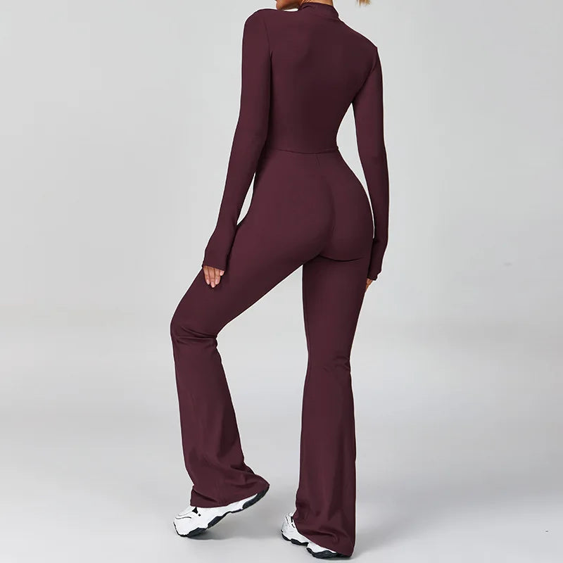 Women's Yoga Onesie Jumpsuit – Long Sleeve Cloud-Feel Sport Tights