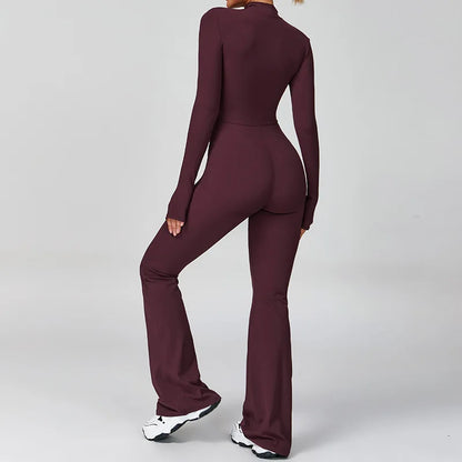 Women's Yoga Onesie Jumpsuit – Long Sleeve Cloud-Feel Sport Tights