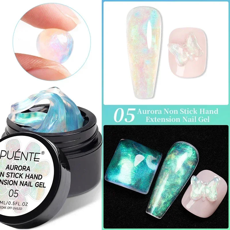 30ML Glitter Poly Nail Gel Hema Free Pink Glitter Acrylic Gel Finger Extension Nail Gel Semi-Permanent Nail Varnish For Manicure