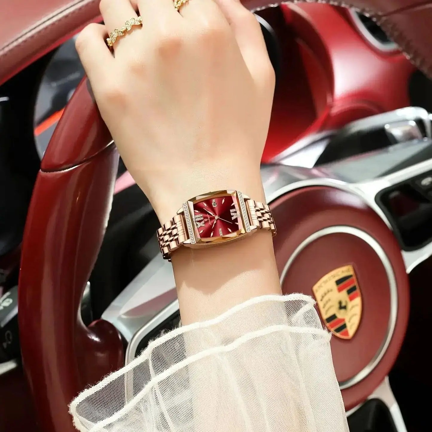 POEDAGAR Elegant Woman Watches High Quality Date Waterproof Luxury Ladies Watch Stainless Steel Casual Quartz Women's Wristwatch