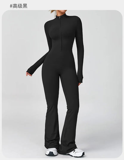 Women's Yoga Onesie Jumpsuit – Long Sleeve Cloud-Feel Sport Tights