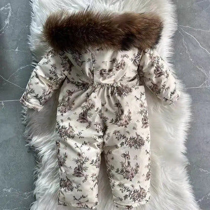 New -30 Winter Baby Rompers Thickness  Infant Jumpsuit