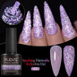 30ML Glitter Poly Nail Gel Hema Free Pink Glitter Acrylic Gel Finger Extension Nail Gel Semi-Permanent Nail Varnish For Manicure