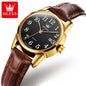 OLEVS Brand Fashion Simple Quartz Watch for Women Leather Strap Waterproof Calendar Womens Watches Elegant Female Clock