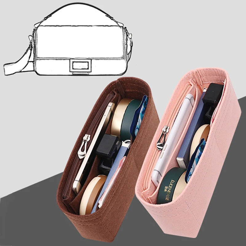 1PC Felt Insert Bag Organizer Makeup Organizers Liner Perfect for Brand Women's Handbags For And Cosmetic Bags