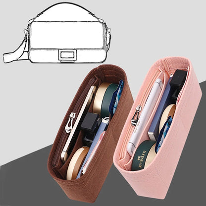 1PC Felt Insert Bag Organizer Makeup Organizers Liner Perfect for Brand Women's Handbags For And Cosmetic Bags