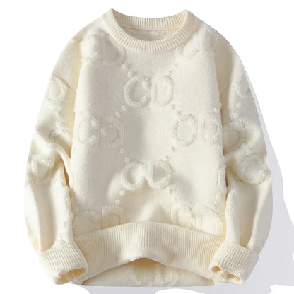 New Fall Winter Men Knitwear Top Quality Men's Soft Warm Wool Sweater Classic Fashion Handsome Sweaters Male