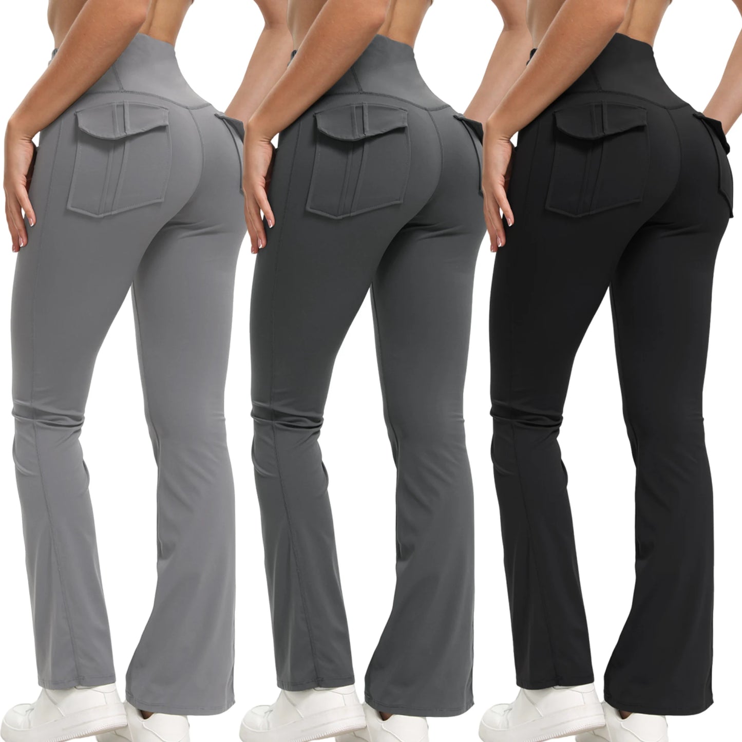 Women's High Waist Flare Yoga Pants – Tummy Control Bootcut Leggings