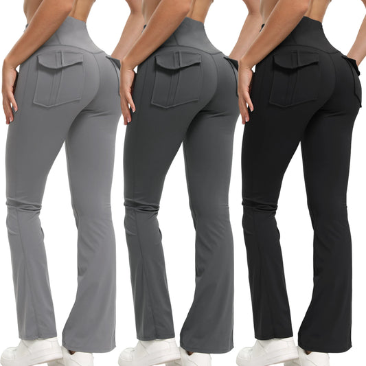 Women's High Waist Flare Yoga Pants – Tummy Control Bootcut Leggings