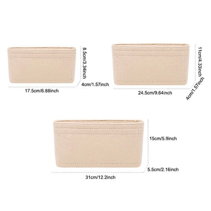 1PC Felt Insert Bag Organizer Makeup Organizers Liner Perfect for Brand Women's Handbags For And Cosmetic Bags