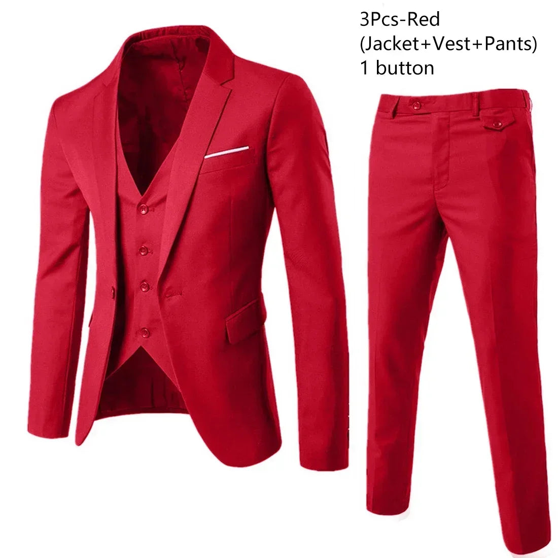 Suits For Men 3 Pieces Set Elegant Wedding  Fashion Classic Full Jackets Vest Pants Blazers Outfit 2026 Formal Costume