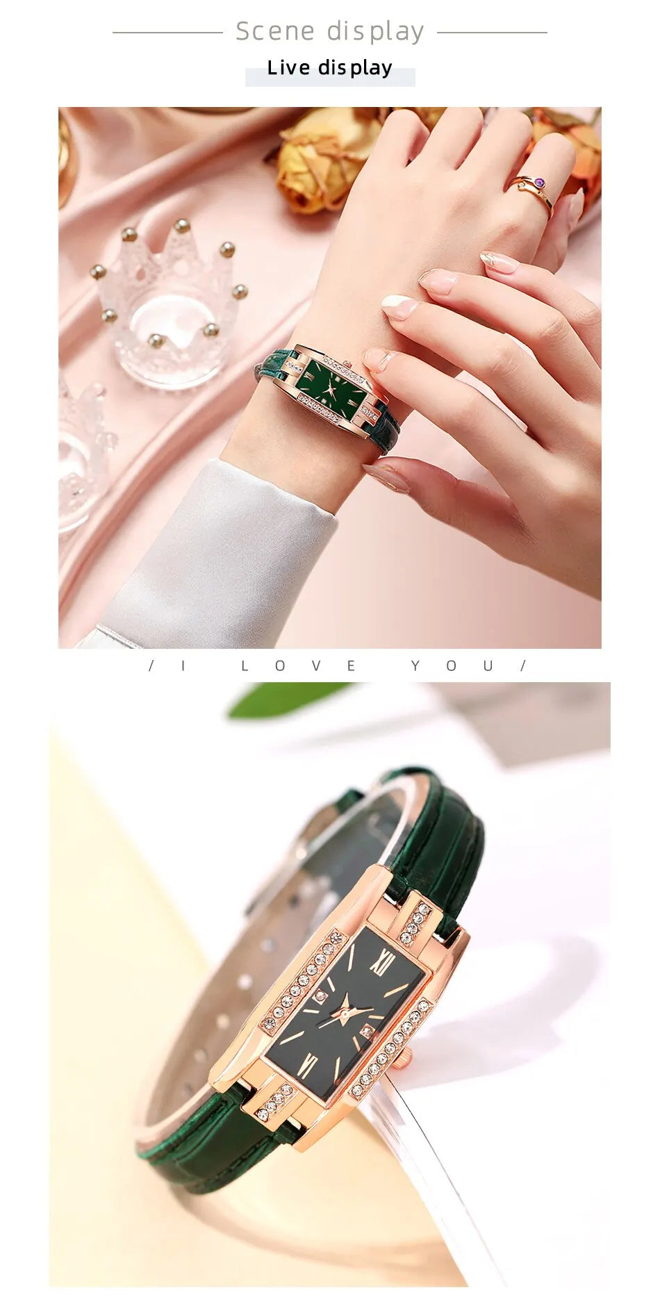 Reloj Mujer 2023 Fashion Diamond Square Watches Women Leather Quartz Watch Elegant Retro Womens Wrist Watch Relogio Feminino