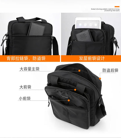 Men's High Capacity Hand Bags New Trendy Cool Men's Shoulder Bags Nylon Messenger Bags Travel Handbag Crossbody Bag Sling Bag