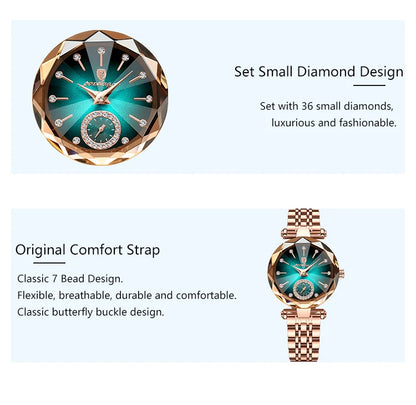 POEDAGAR Elegant Luxury Women's Quartz Watches Waterproof Stainless Steel Watch for Woman Casual Fashion Ladies Wristwatch reloj