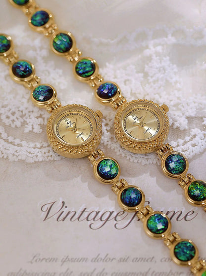 Gold Women Bracelet Watches Luxury Brand Dress Quartz Small Dial Ladies Wrist Watches Rhinestone Rose Gold Watches For Women