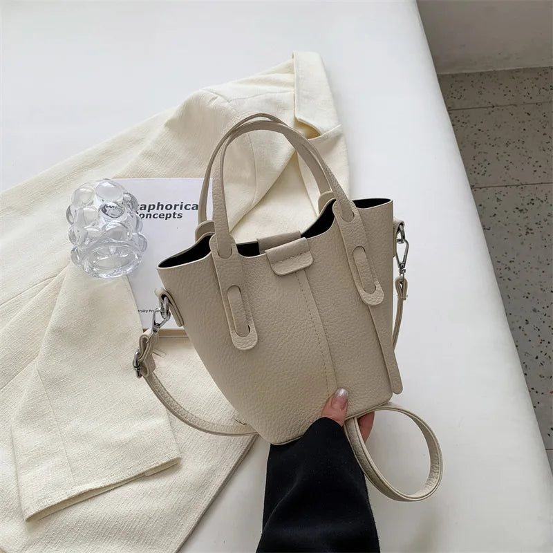 Bucket Handbags Women 2026 New Large Capacity Shoulder Crossbody Bags Luxury Designer Ladies Texture Leatrher Tote Bags