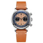 ADDIESDIVE 38mm Chronograph Quartz Watch 60min Business 100m Diving Men's Leather Watches Bubble Dome Mirror Retro Wristwatches