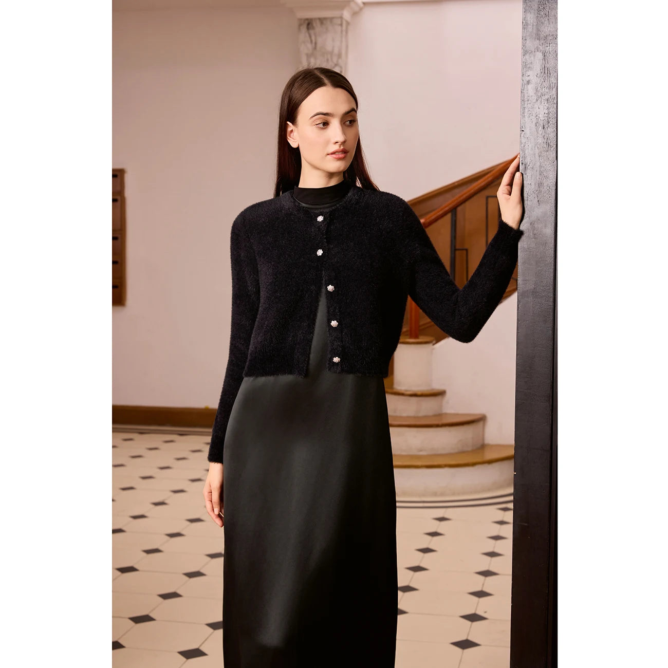 AP Mulheres 2026 Outono e Inverno Mohair Cardigan Senhora Personalizado