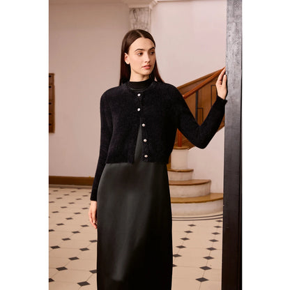 AP Mulheres 2026 Outono e Inverno Mohair Cardigan Senhora Personalizado