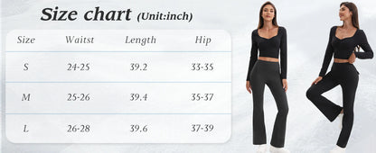 Women's High Waist Flare Yoga Pants – Tummy Control Bootcut Leggings