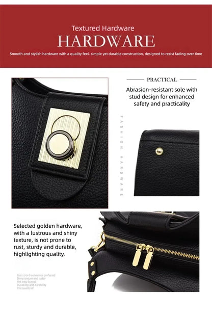 New Women's Handbags, Fashionable Tote Bags, High-End Shoulder Bags, Large-Capacity Commuter Bags, Simple and Versatile Casual Bags, Water-Resistant Crossbody Bags
