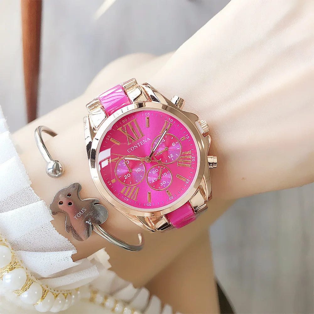 Top Brand Watches Women Luxury Stainless Steel Bracelets Women Quartz Wristwatches Fashion Elegant Ladies Watches Reloj Mujer