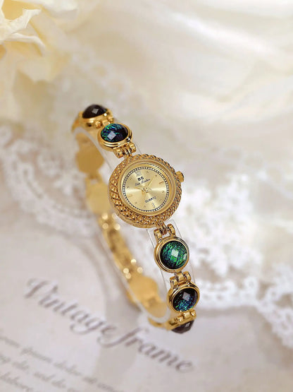 Gold Women Bracelet Watches Luxury Brand Dress Quartz Small Dial Ladies Wrist Watches Rhinestone Rose Gold Watches For Women